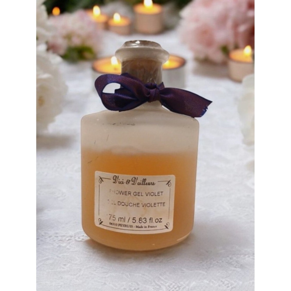 Vintage NEW SEALED D'ICI & D'AILLEUR Violet Shower Gel 5.83 oz. European FRANCE